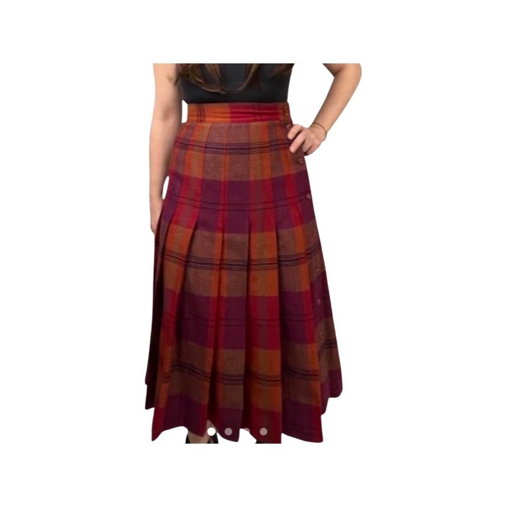 Lindsey Blake Wool Pleated Skirt '80s